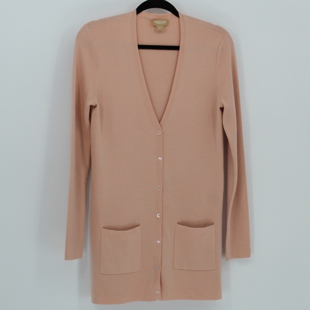 Michael Kors Collection $995 Medium Blush Pink Featherweight Cashmere Silk Wool
